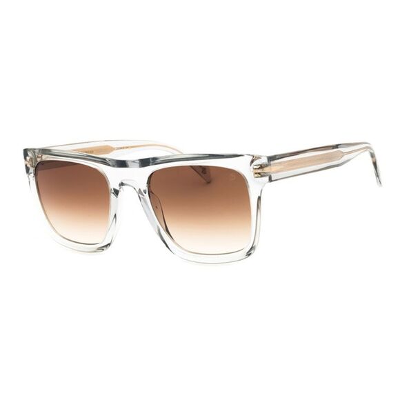 David Beckham Other - David Beckham Sunglasses Square Full Rim, Transparent Grey Frame and Dark Brown